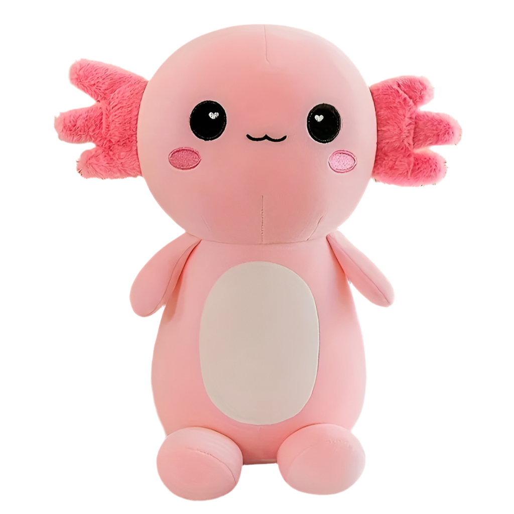 Peluche axolotl kawaï rose Hime 40cm