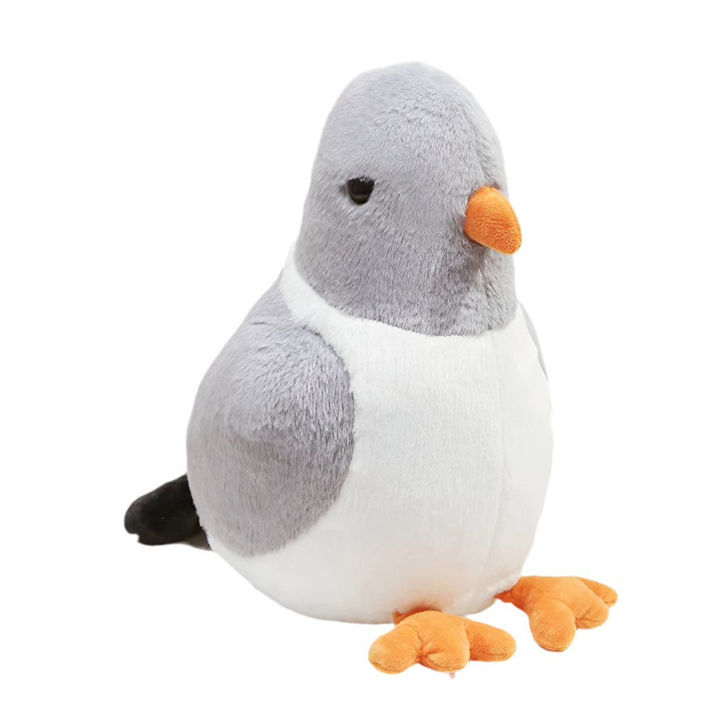 Peluche pigeon gris et blanc Urban 30cm