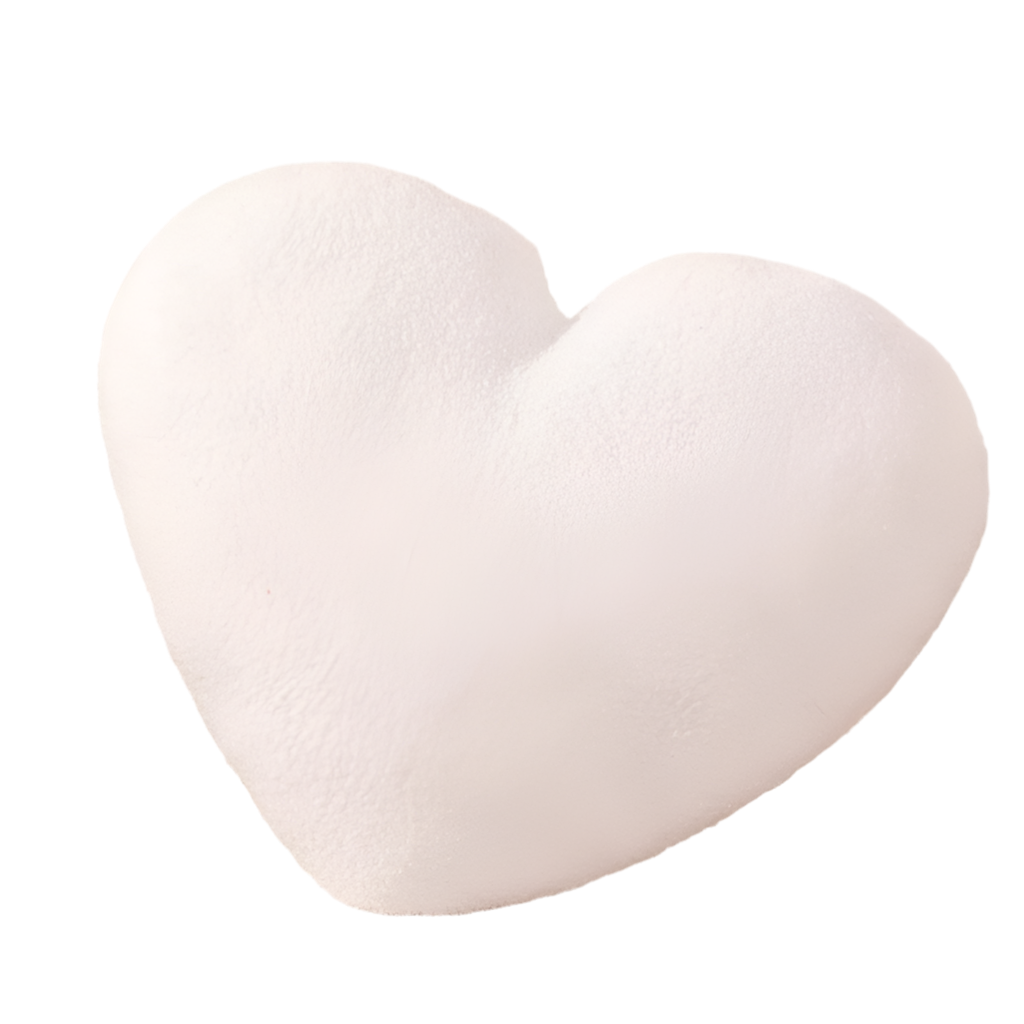 Peluche coeur blanc