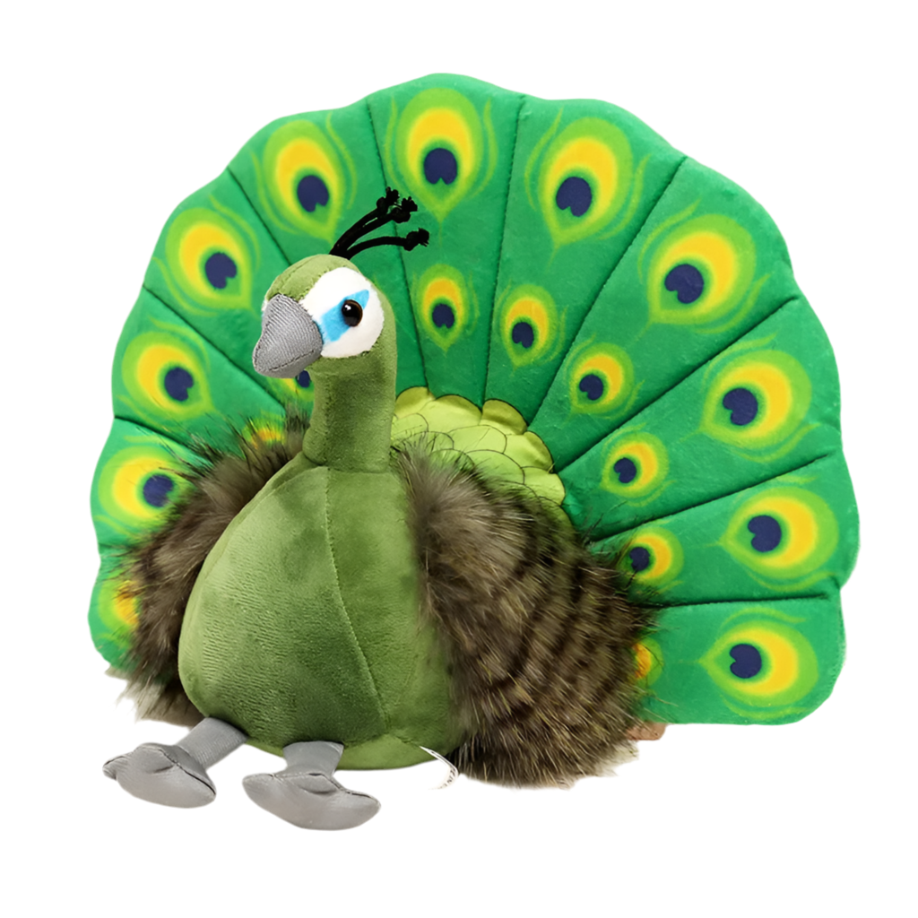 Peluche paon vert Arcus 25cm