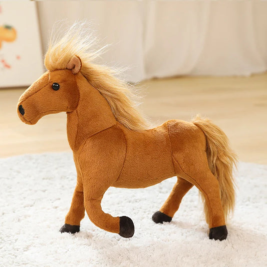 Peluche cheval marron Bronco 25cm