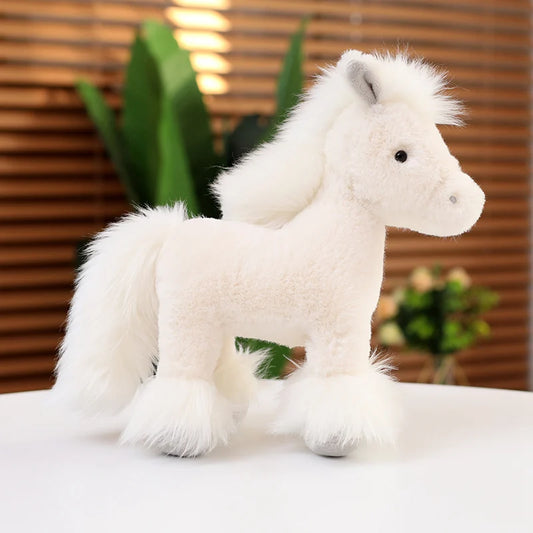 Peluche poney blanc Étoile 40cm