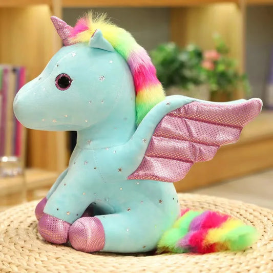 Peluche licorne bleu Aqua 30cm