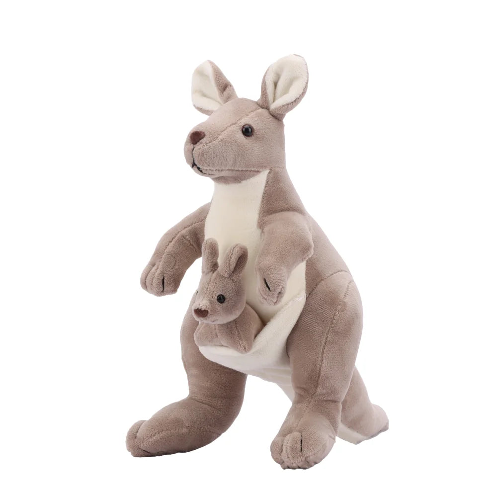 Kangourou peluche avec bébé Kaya 25cm
