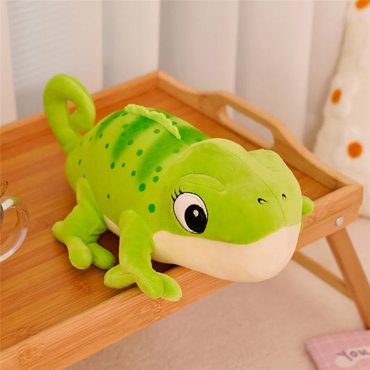 Peluche caméléon vert Camélio 30cm