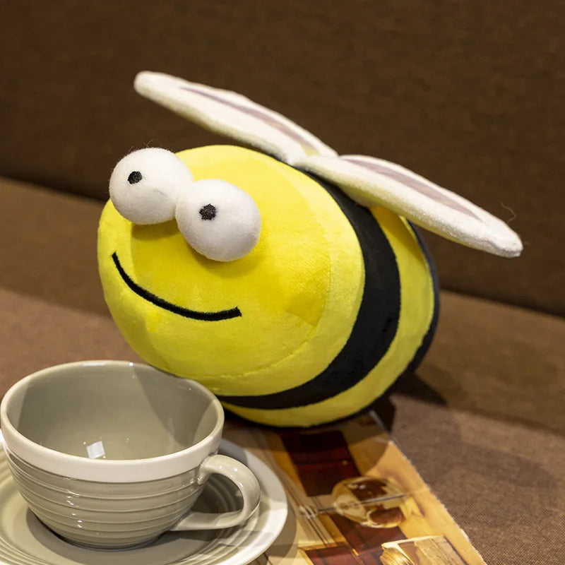 Peluche abeille jaune et noire Zézette 25cm