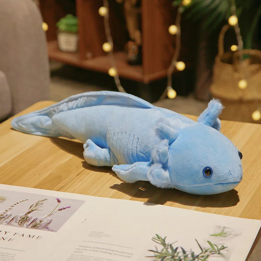 Peluche axolotl bleu réaliste Hydro 45cm