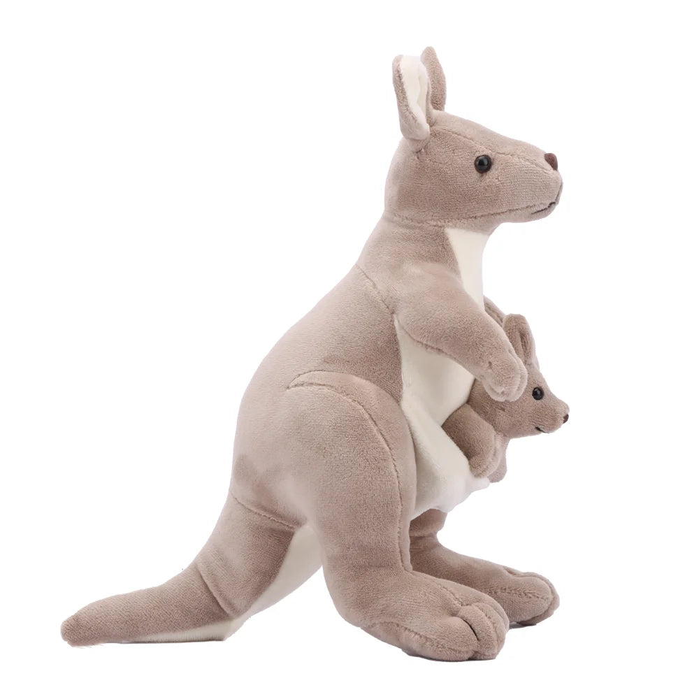 Kangourou peluche avec bébé Kaya 25cm
