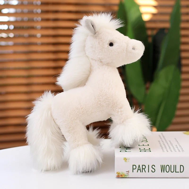 Peluche poney blanc Étoile 40cm