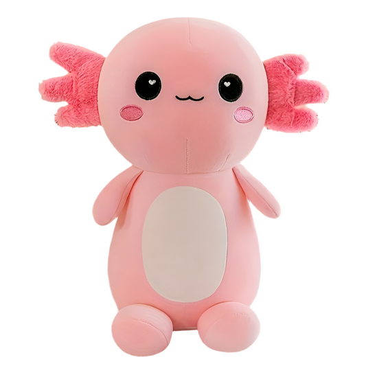 Peluche axolotl kawaï rose Hime 40cm