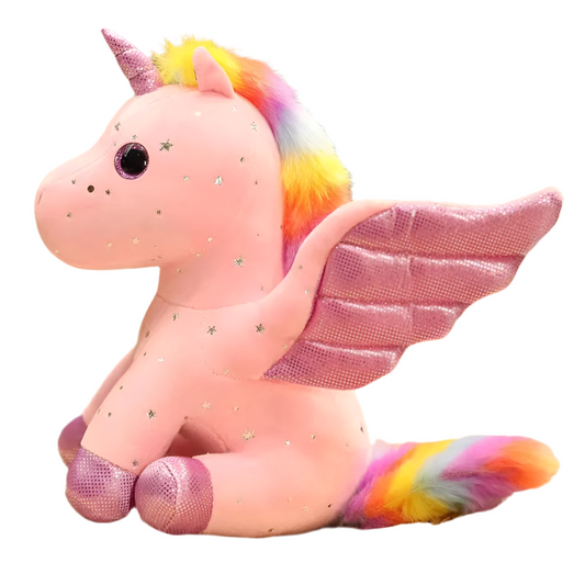 Peluche licorne rose Rosalya 30cm
