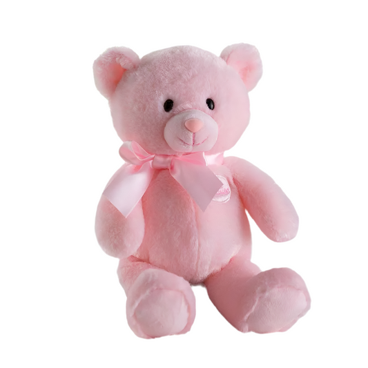 Peluche ours rose Lolly 33cm