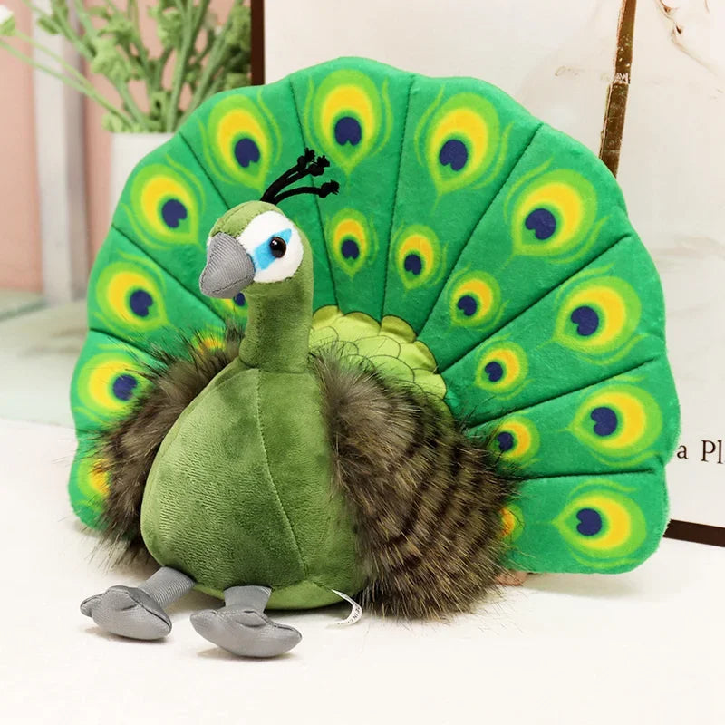 Peluche paon vert Arcus 25cm