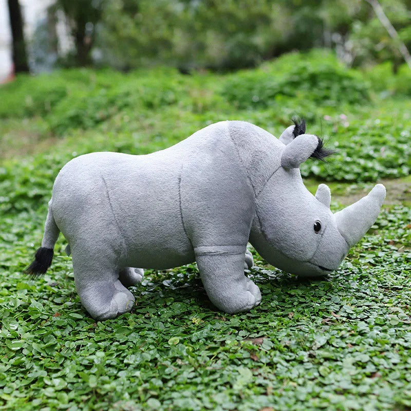 Peluche rhinocéros réaliste Rocco 35cm
