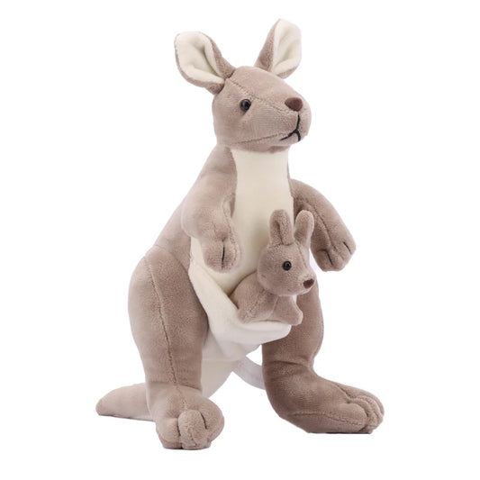 Kangourou peluche avec bébé Kaya 25cm