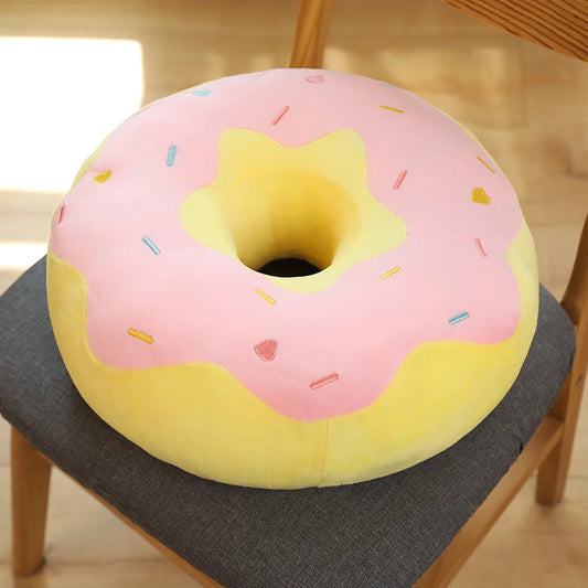 Peluche donut rose et jaune Dolly 38cm