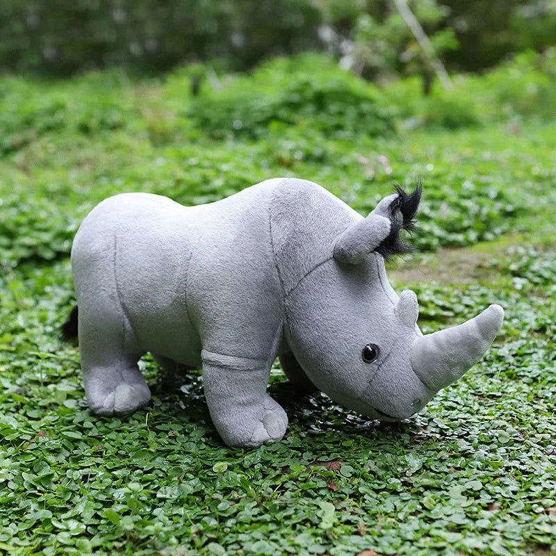 Peluche rhinocéros réaliste Rocco 35cm
