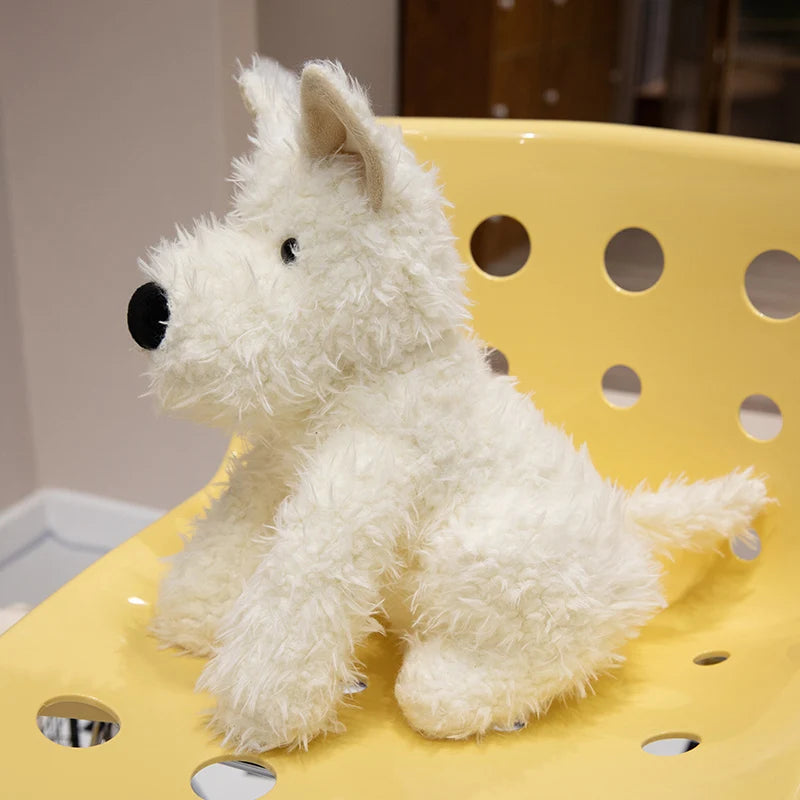 Peluche chien blanc Chipie 37cm