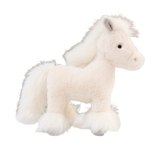 Peluche poney blanc Étoile 40cm